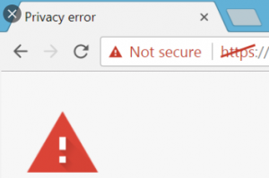 No SSL installed shows site as not secure
